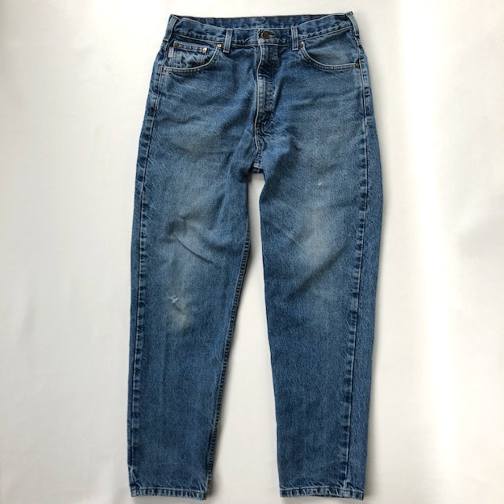 Carhartt authentic farm-distressed jeans